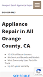 Mobile Screenshot of newportbeachappliancerepair.com